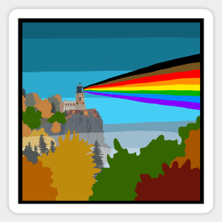 Split Rock Lighthouse Pride Sticker